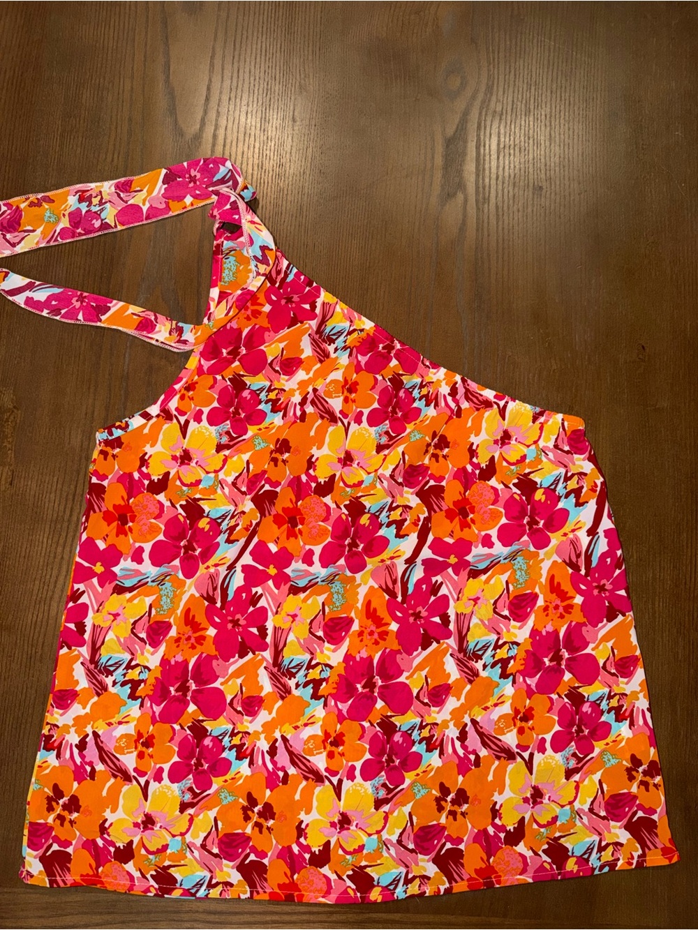 Kids Bright Floral One-Piece Swimsuit - Pink & Orange